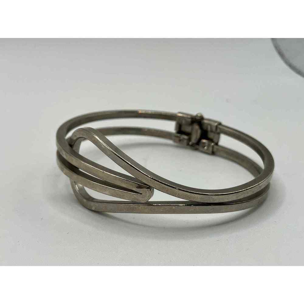 Interconnecting Silver-Tone Artisan Hinged 2.5 In… - image 4
